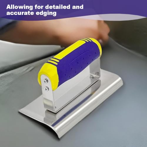 Serplex® 2PCS Stainless Steel Concrete Edger Tool Set, Curved Edge, Anti-Slip Rubberized Handle, Heavy Duty Plaster & Cement Finishing Hand Edger for Smooth Slabs, Sidewalks, Professional Use Serplex® 2PCS Stainless Steel Concrete Edger Tool Set, Curved Edge, Anti-Slip Rubberized Handle, Heavy Duty Plaster & Cement Finishing Hand Edger for Smooth Slabs, Sidewalks, Professional Use